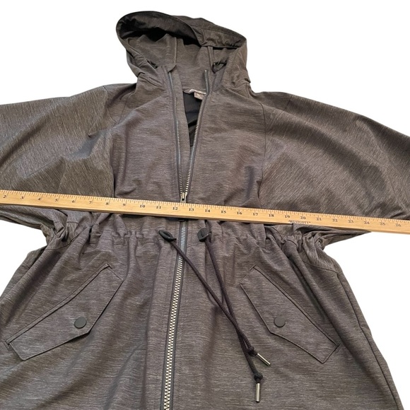 Eddie Bauer Grey Wind Zip-Up Jacket/Hood-Zip Front-Drawstring Waist-Size XS - Picture 6 of 9